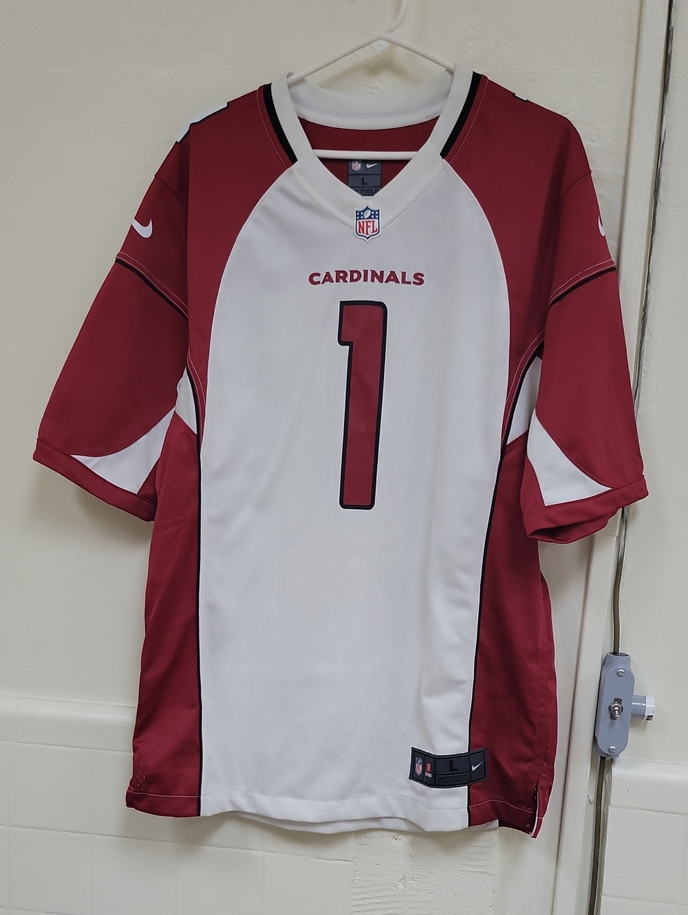 Playera Nike Arizona Cardinals #1 White and Cardinal Football Jersey